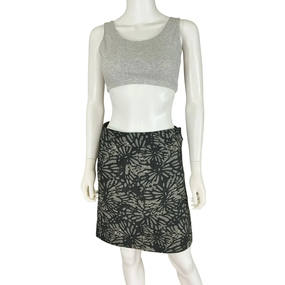RipSkirt Hawaii Grey Wrap Skirt Size S Charcoal Shibori Length 2 Beach Tropical - Picture 9 of 14